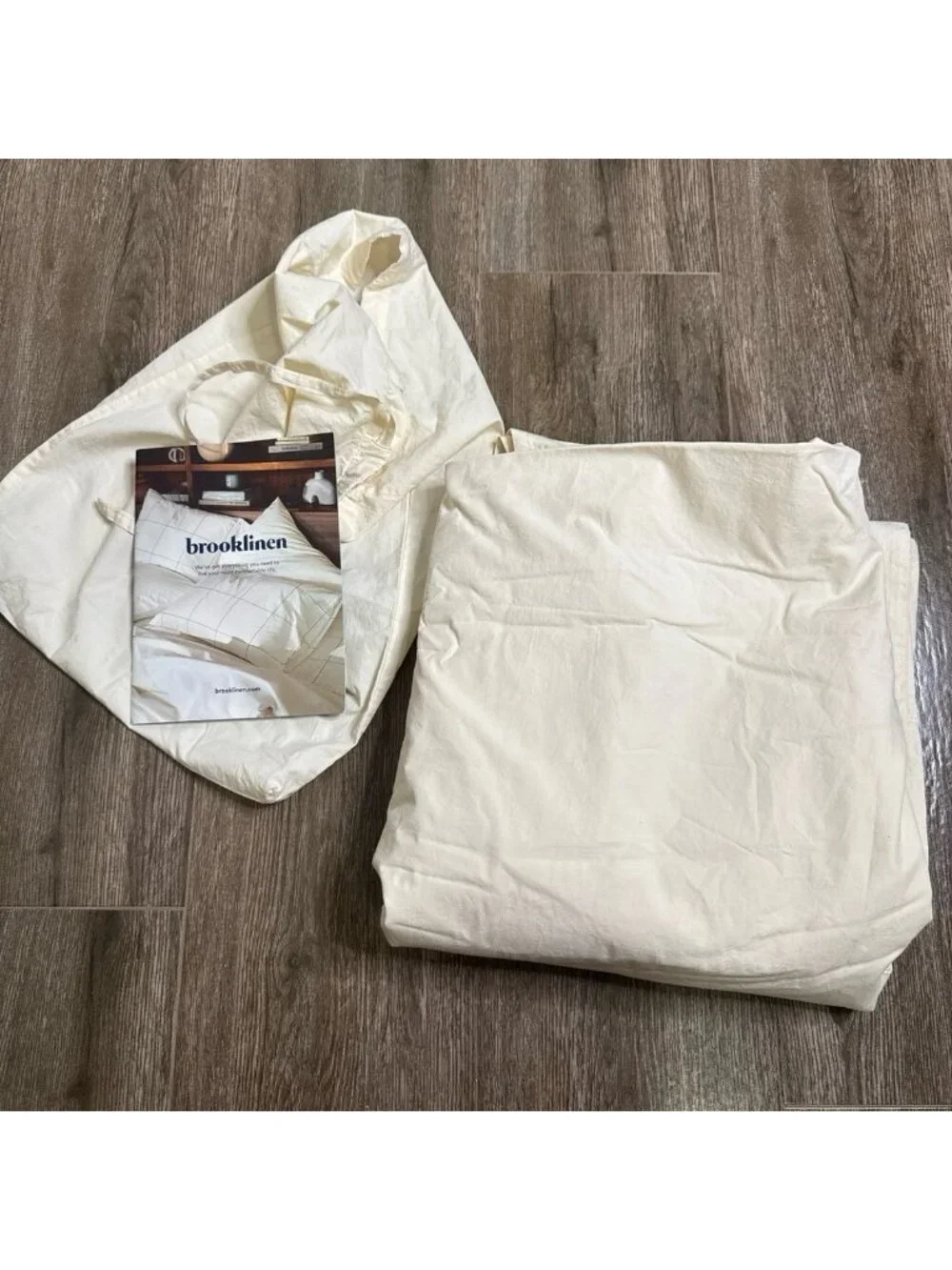 New Brooklinen Organic cotton Duvet cover full queen size in Vanilla